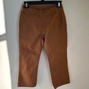 Carhartt boys utility pants in classic brown canvas 100% cotton size 8